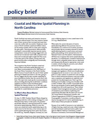 Coastal and Marine Spatial Planning in North Carolina