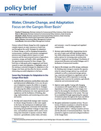 Water, Climate Change, and Adaptation