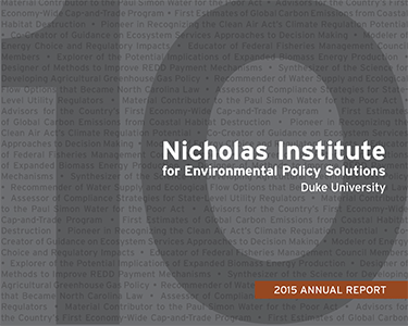 Nicholas Institute 2015 Annual Report