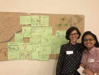 Megan Kelso (left) and Anisa Budiayu at the two-day workshop. Photo Credit: Christine Jacobs