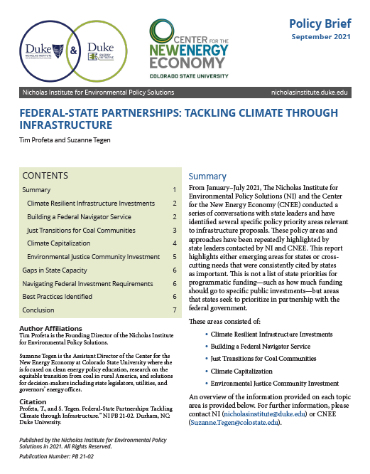 Federal-State Partnerships: Tackling Climate through Infrastructure cover