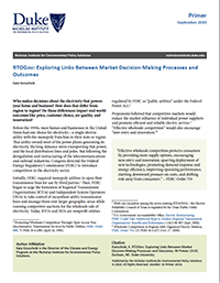 RTOGov: Exploring Links Between Market Decision-Making Processes and Outcomes Cover