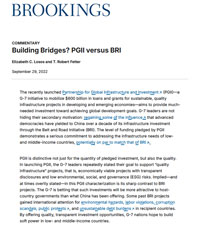 Building Bridges? PGII versus BRI first page