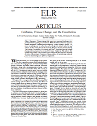 California, Climate Change, and the Constitution