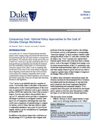 Conquering Cost: Optimal Policy Approaches to the Cost of Climate Change Workshop Briefing Memo
