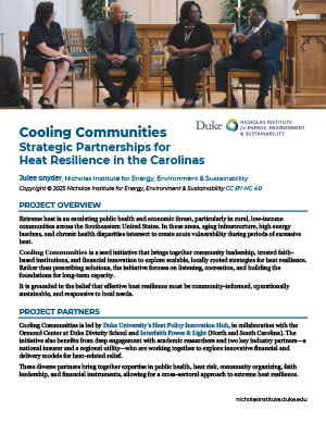 Cooling Communities: Strategic Partnerships for Heat Resilience in the Carolinas cover