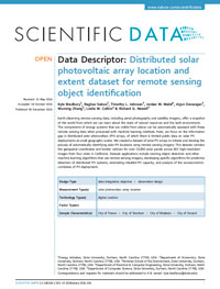 Distributed Solar Photovoltaic Array Location and Extent Dataset for Remote Sensing Object Identification cover