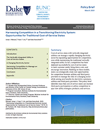 Harnessing Competition in a Transitioning Electricity System: Opportunities for Traditional Cost-of-Service States