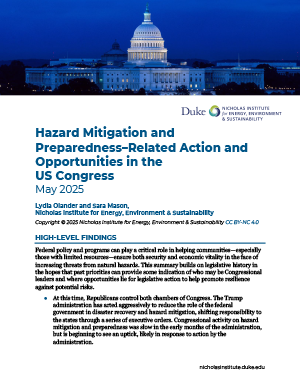 Hazard Mitigation and Preparedness–Related Action and Opportunities in the US Congress cover