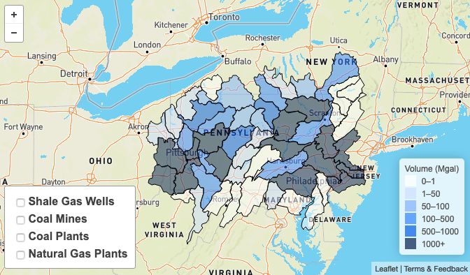 Interactive Tool: Visualizing Road Impacts from Transporation of Hydraulic Fracturing Waste from Pennsylvania Wells