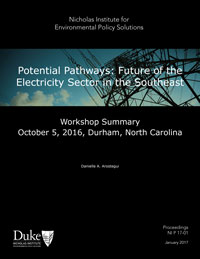 Potential Pathways: Future of the Electricity Sector in the Southeast—Workshop Summary, October 5, 2016, Durham, North Carolina