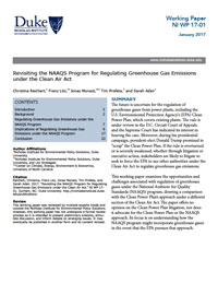 Revisiting the NAAQS Program for Regulating Greenhouse Gas Emissions under the Clean Air Act