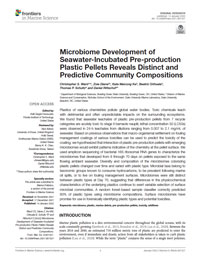 Microbiome Development of Seawater-Incubated Pre-production Plastic Pellets Reveals Distinct and Predictive Community Compositions