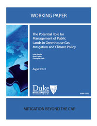 The Potential Role for Management of Public Lands in Greenhouse Gas Mitigation and Climate Policy