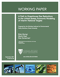 A Path to Greenhouse Gas Reductions in the United States: Economic Modeling of Interim National Targets