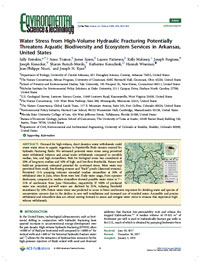 Water Stress from High-Volume Hydraulic Fracturing Potentially Threatens Aquatic Biodiversity and Ecosystem Services in Arkansas, United States
