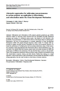 Alternative Approaches for Addressing Non-Permanence in Carbon Projects: An Application to Afforestation and Reforestation under the Clean Development Mechanism