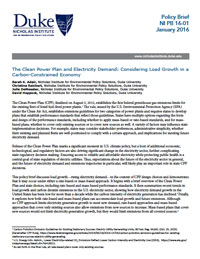 The Clean Power Plan and Electricity Demand: Considering Load Growth in a Carbon-Constrained Economy