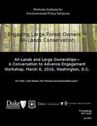 Engaging Large Forest Owners in All-Lands Conservation