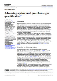 Advancing Agricultural Greenhouse Gas Quantification