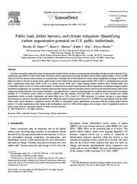 Public Land, Timber Harvests, and Climate Mitigation: Quantifying Carbon Sequestration Potential on U.S. Public Timberlands