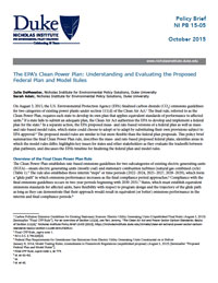 The EPA’s Clean Power Plan: Understanding and Evaluating the Proposed Federal Plan and Model Rules