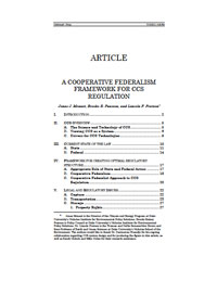 A Cooperative Federalism Framework for CCS Regulation