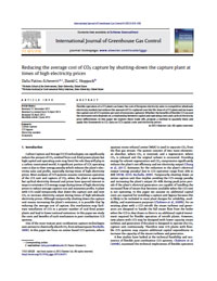 Reducing the Average Cost of CO2 Capture by Shutting-Down the Capture Plant at Times of High Electricity Prices