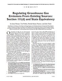 Regulating Greenhouse Gas Emissions from Existing Sources: Section 111(d) and State Equivalency