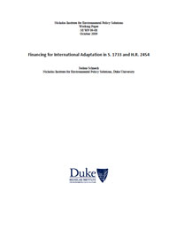 Financing for International Adaptation in S. 1733 and H.R. 2454