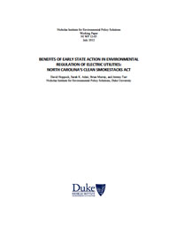 Benefits of Early State Action in Environmental Regulation of Electric Utilities: North Carolina’s Clean Smokestacks Act