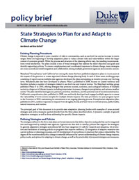State Strategies to Plan for and Adapt to Climate Change