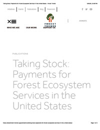 Taking Stock: Payments for Forest Ecosystem Services in the United States
