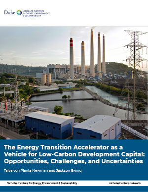 The Energy Transition Accelerator as a Vehicle for Low-Carbon Development Capital: Opportunities, Challenges, and Uncertainties cover