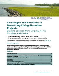 Challenges and Solutions to Permitting Living Shoreline Projects cover