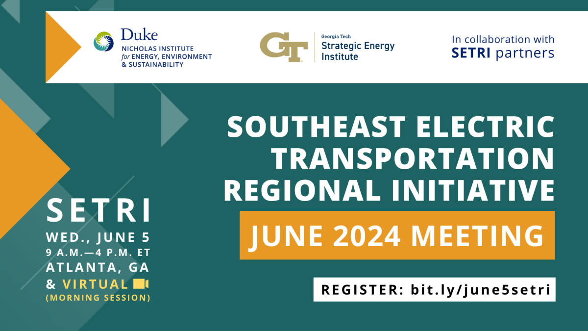 Southeast Electric Transportation Regional Initiative (SETRI) June 2024 Meeting flier