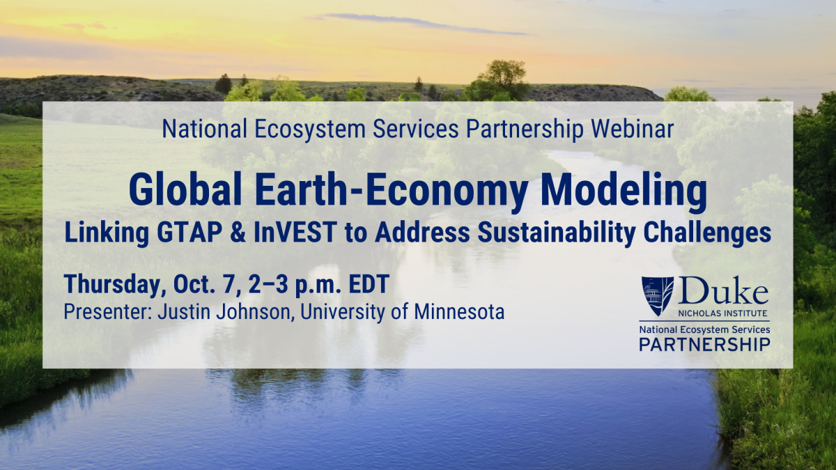Global Earth-Economy Modeling: Linking GTAP and InVEST to address sustainability challenges