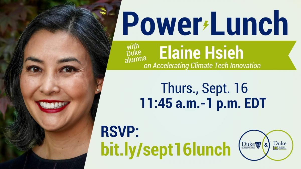 Power Lunch with Elaine Hsieh: Accelerating Climate Tech Innovation
