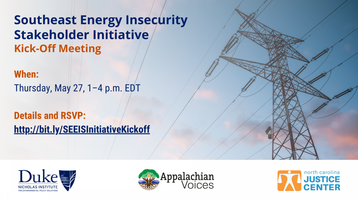 Southeast Energy Insecurity ﻿Stakeholder Initiative Kick-Off