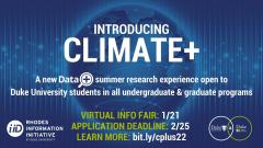 Climate+ to engage Duke students in data-driven climate research