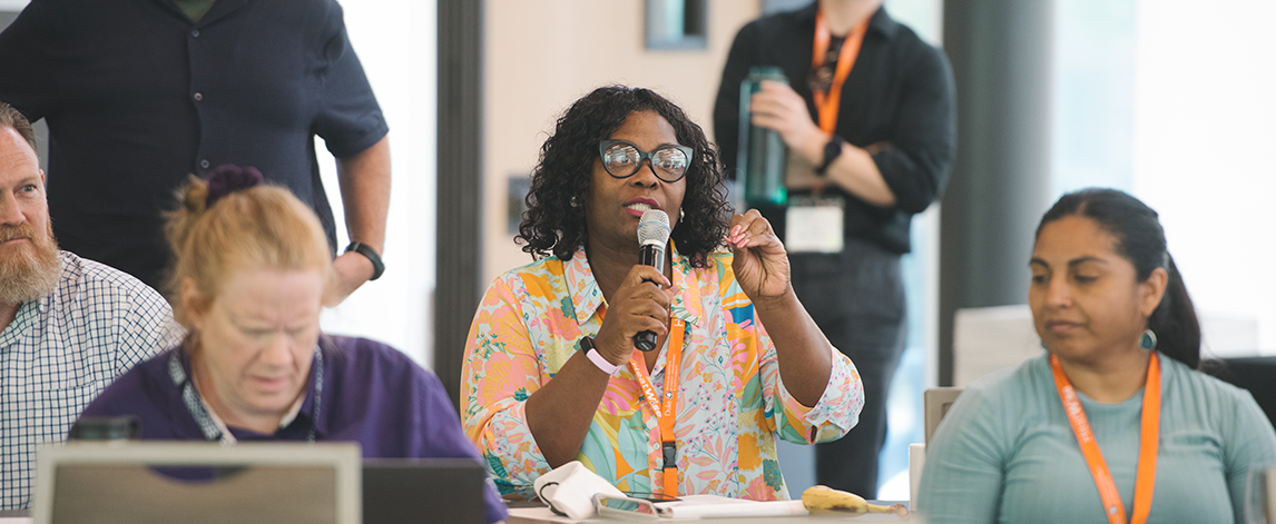 Angella Dunston speaking at Heatwise