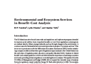 Environmental and Ecosystem Services in Benefit–Cost Analysis cover